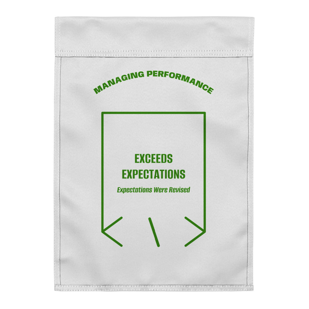 Exceeds Expectations — White Green back mockup