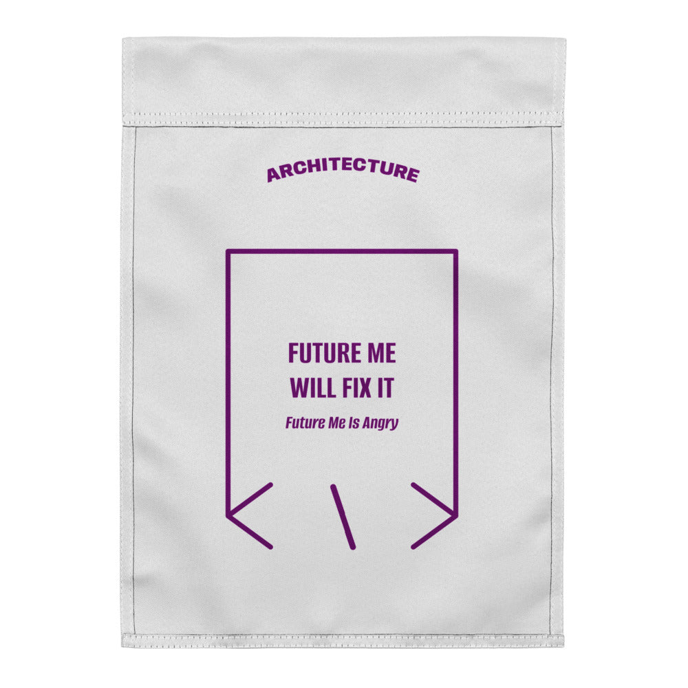 Future Me Will Fix It — White Purple back mockup
