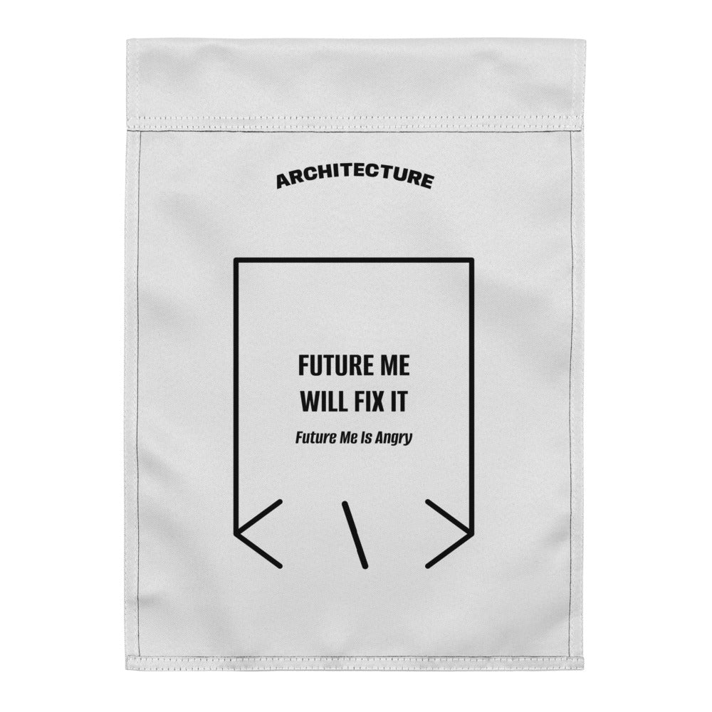 Future Me Will Fix It — White Black back mockup
