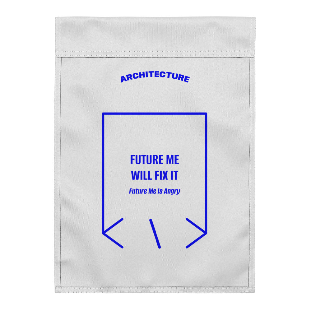 Future Me Will Fix It — White Blue back mockup