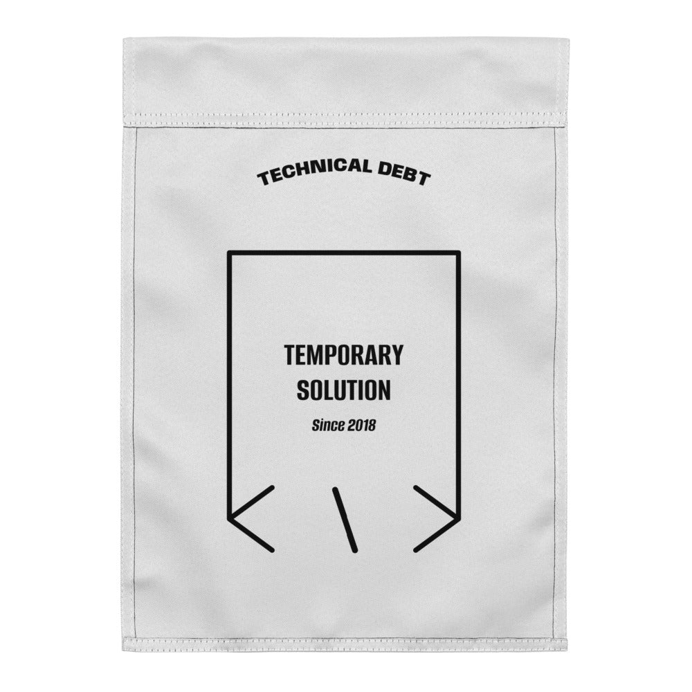 Temporary Solution — White Black back mockup
