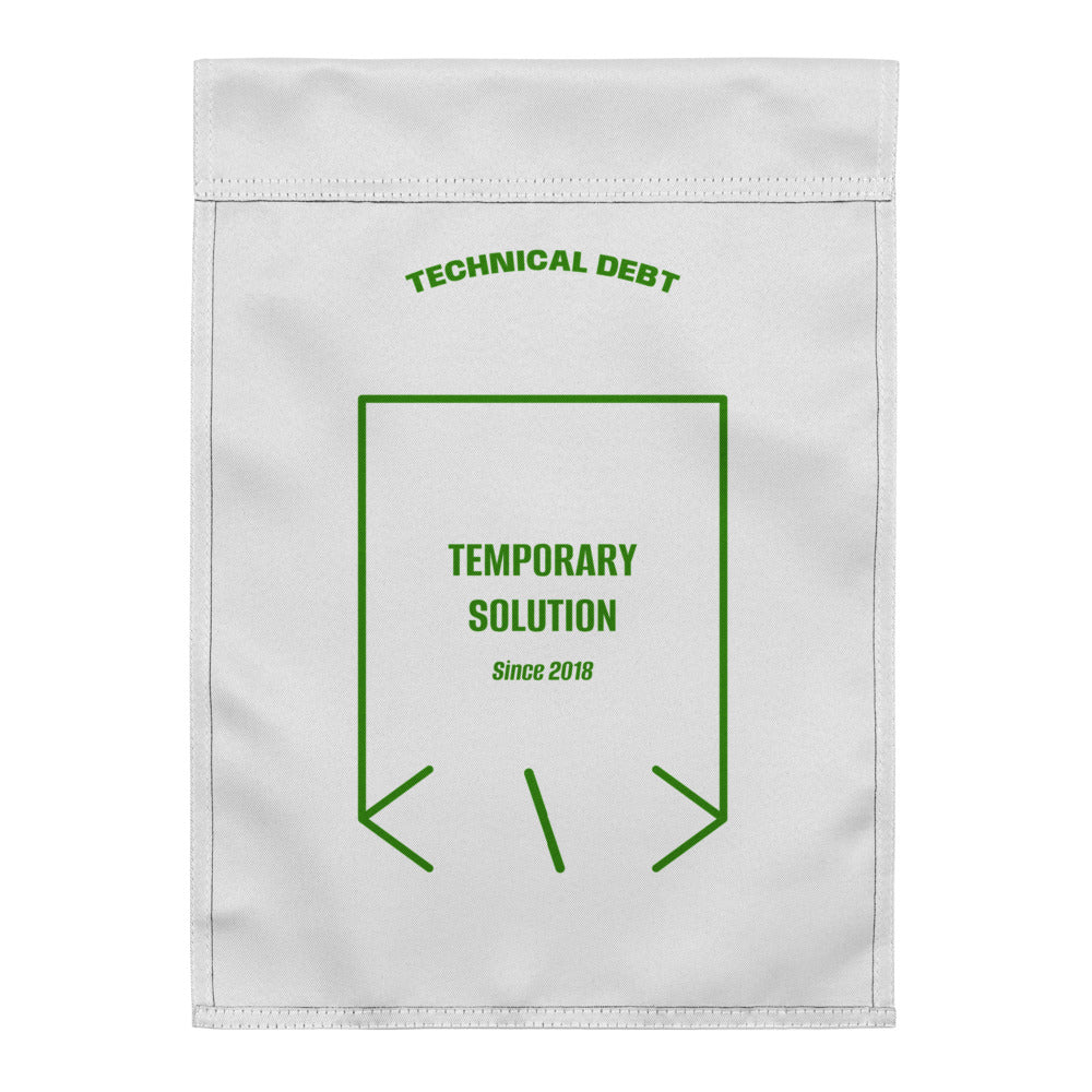 Temporary Solution — White Green back mockup
