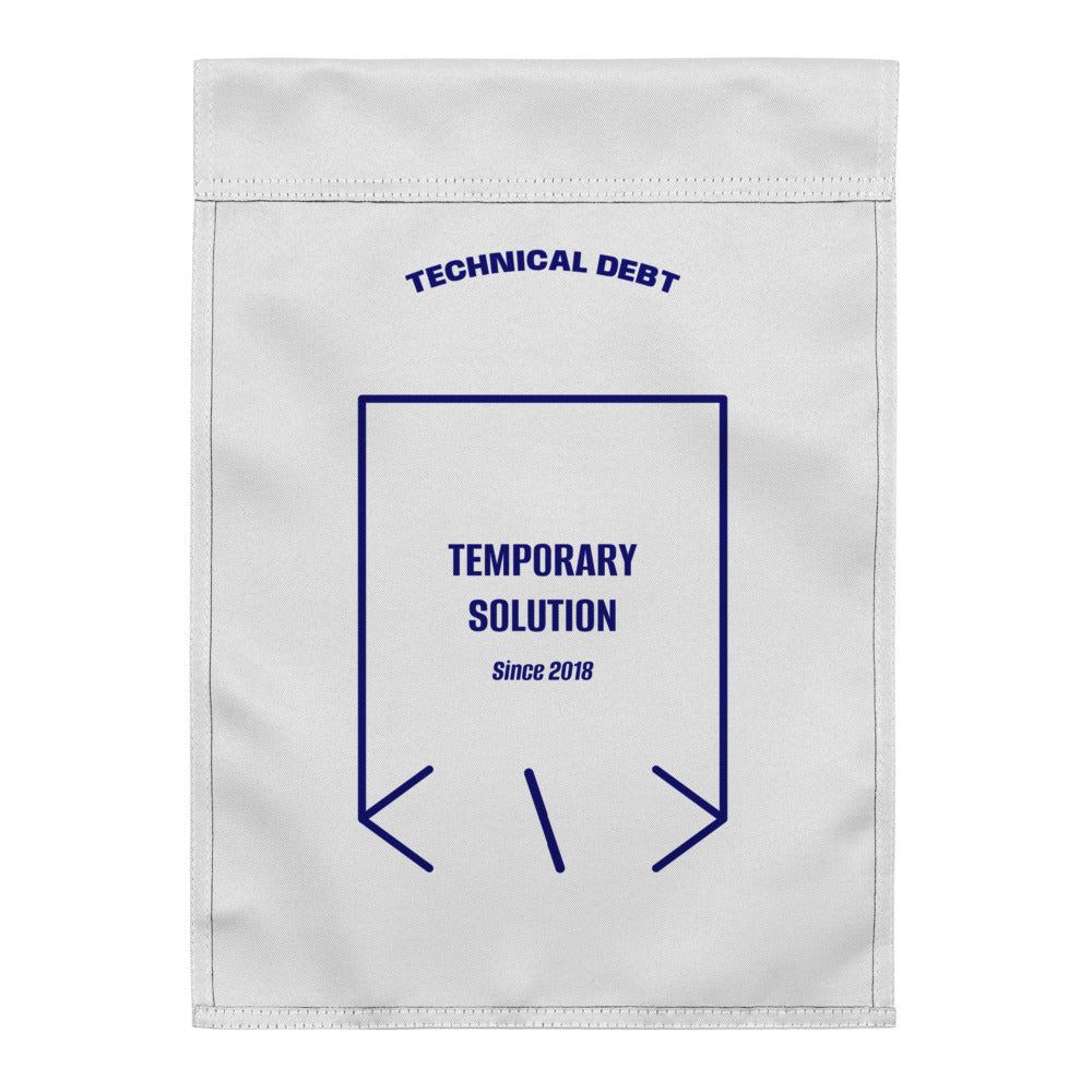 Temporary Solution — White Navy back mockup