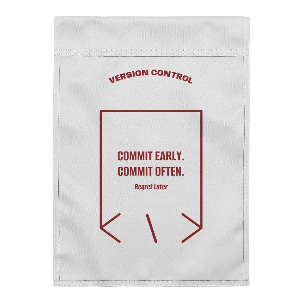 Commit Early. Commit Often. — secondary back mockup