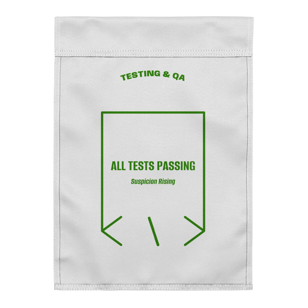 All Tests Passing — White Green back mockup