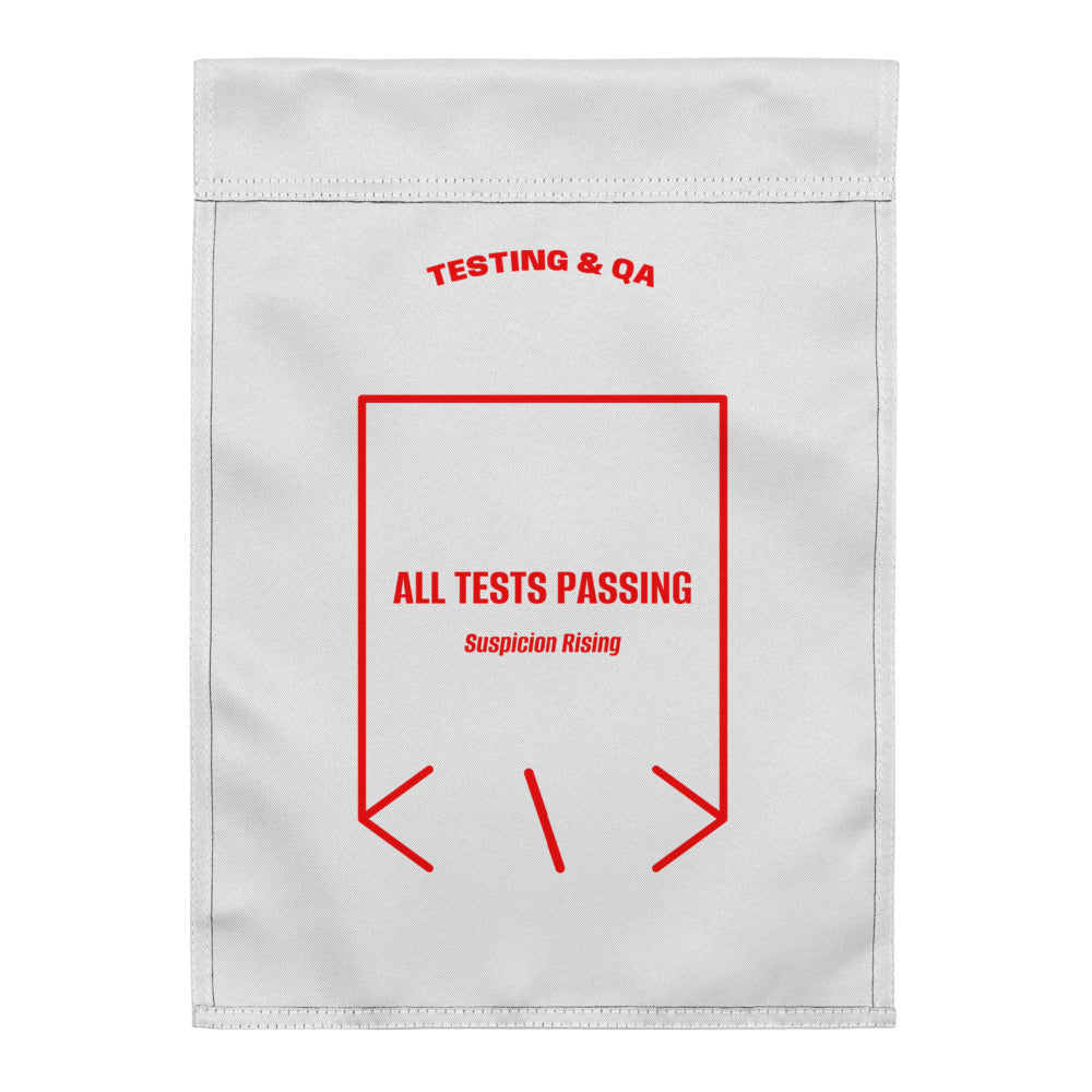 All Tests Passing — White Red back mockup