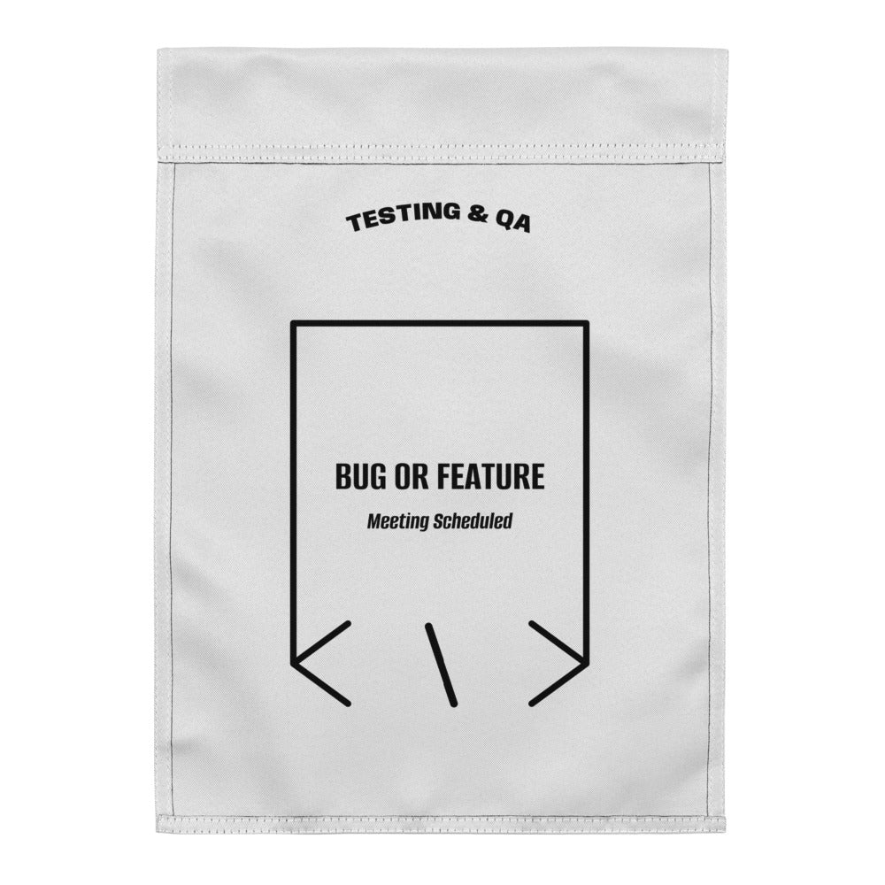 Bug Or Feature — White Black back mockup