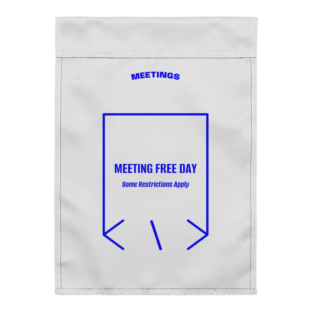 Meeting Free Day — White Blue back mockup
