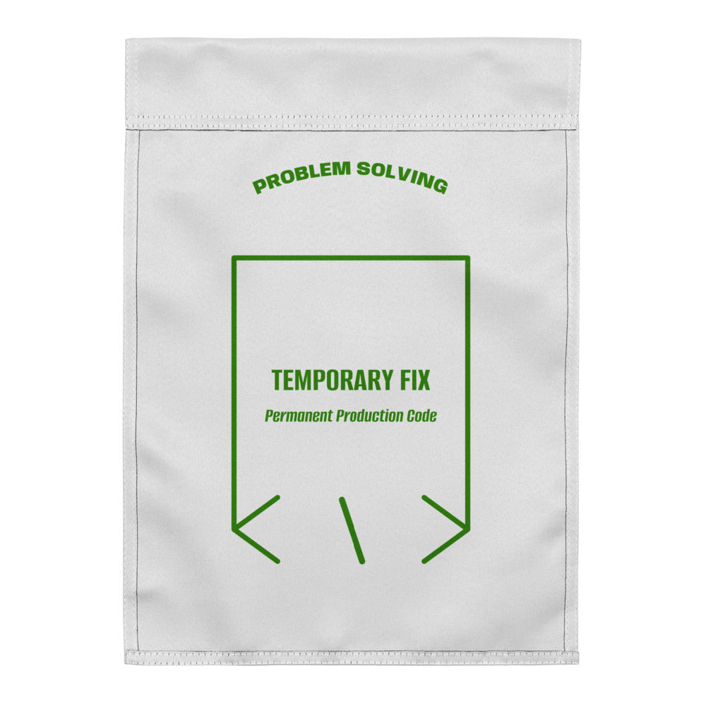 Temporary Fix — White Green back mockup