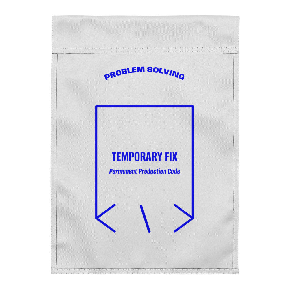 Temporary Fix — White Blue back mockup
