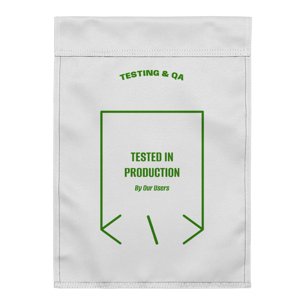 Tested In Production — White Green back mockup