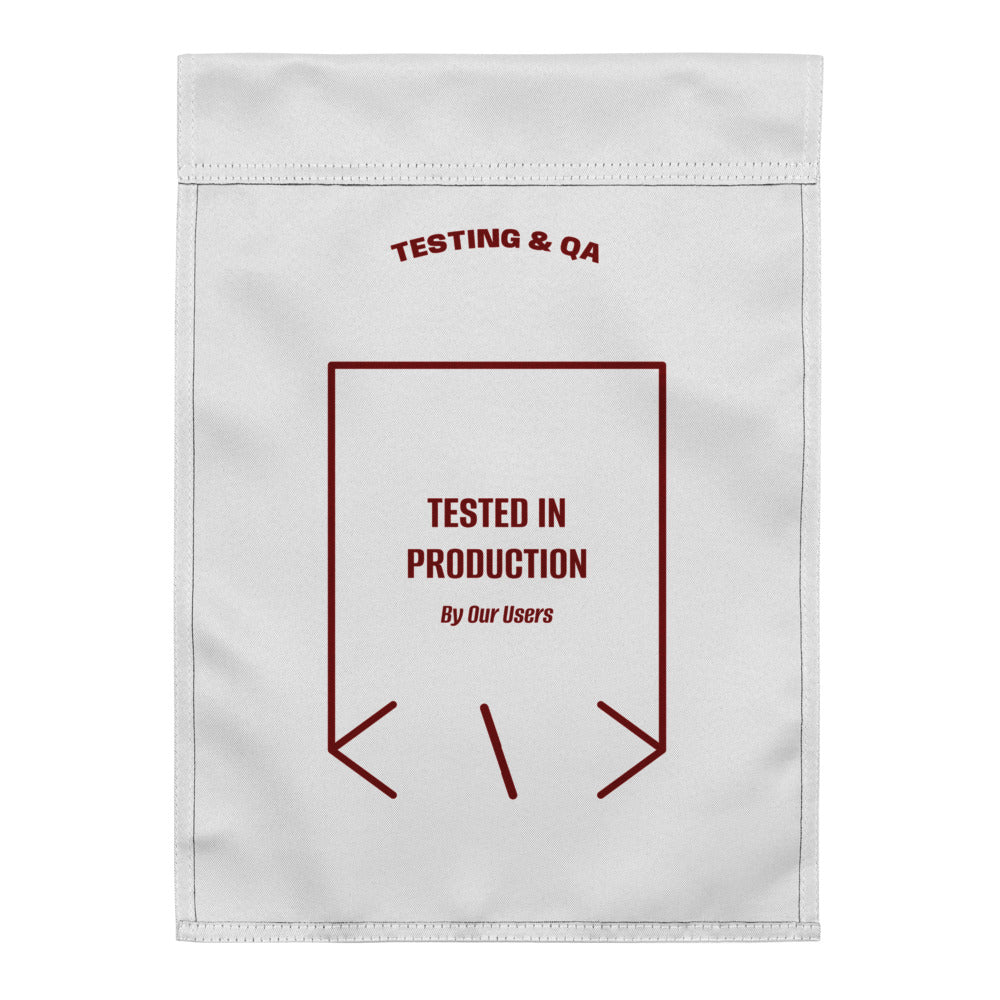 Tested In Production — White Maroon back mockup