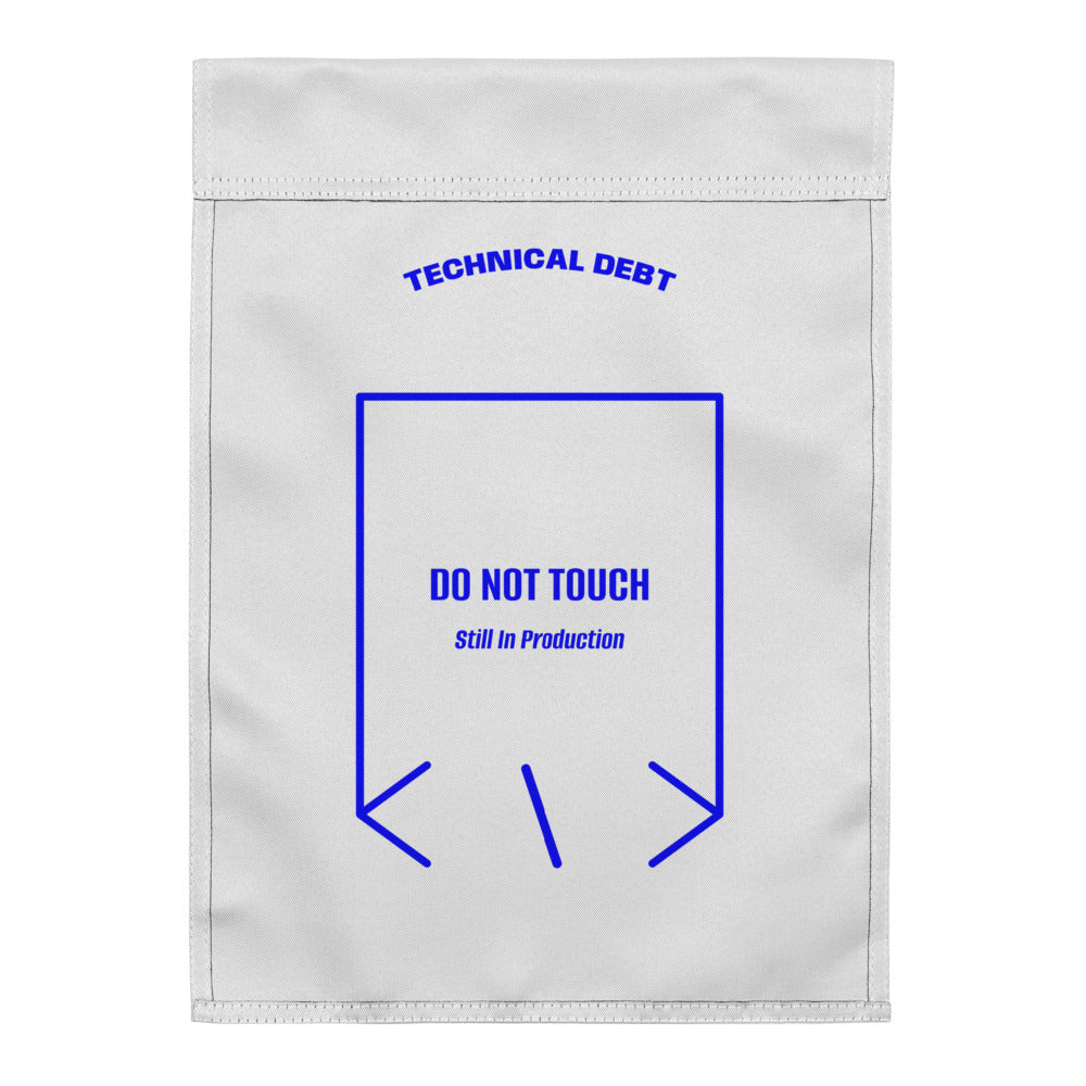 Do Not Touch — White Blue back mockup