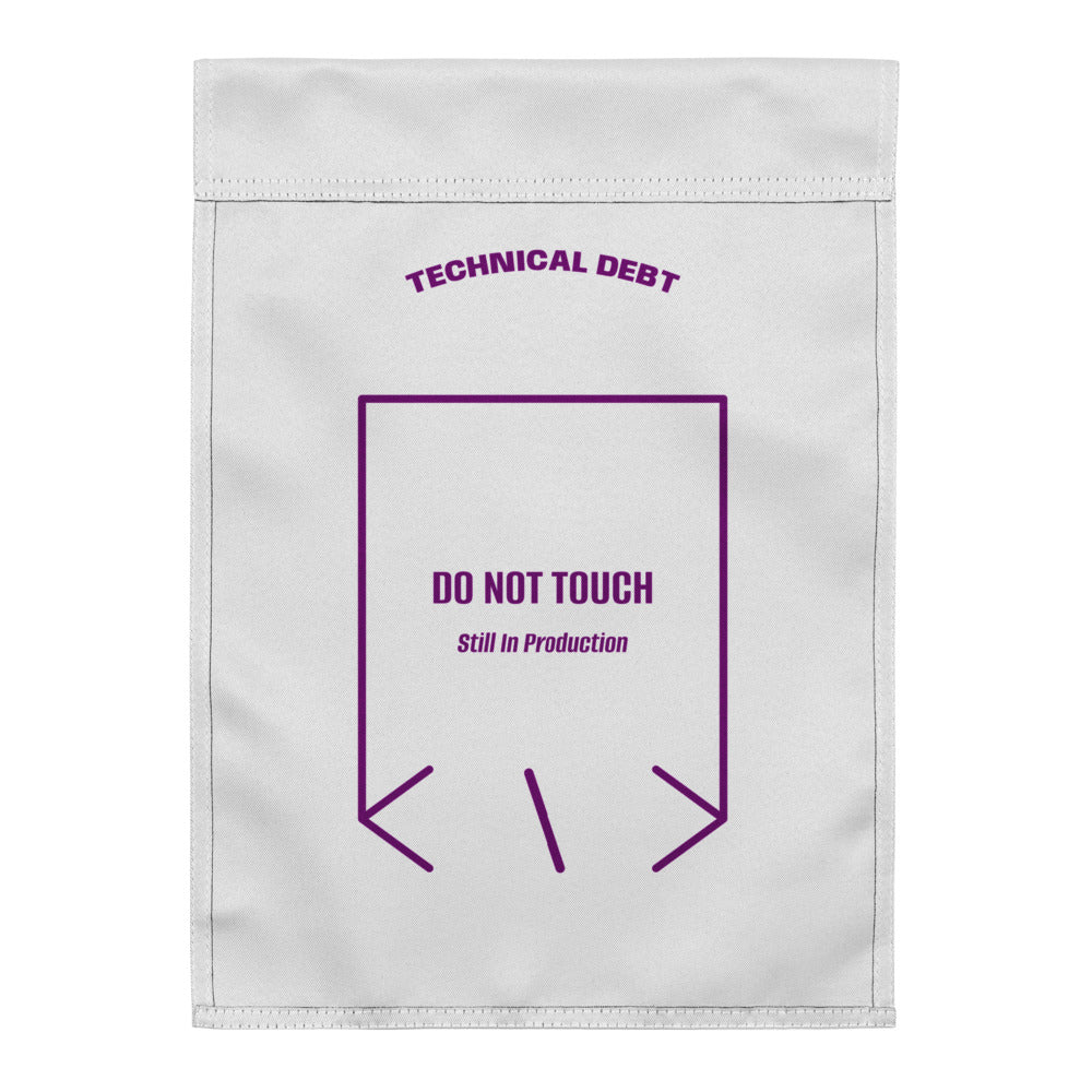 Do Not Touch — White Purple back mockup