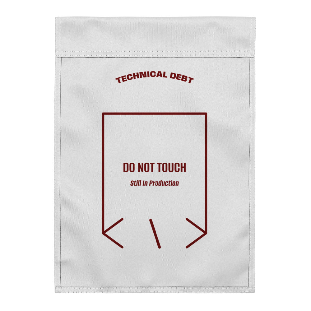 Do Not Touch — White Maroon back mockup