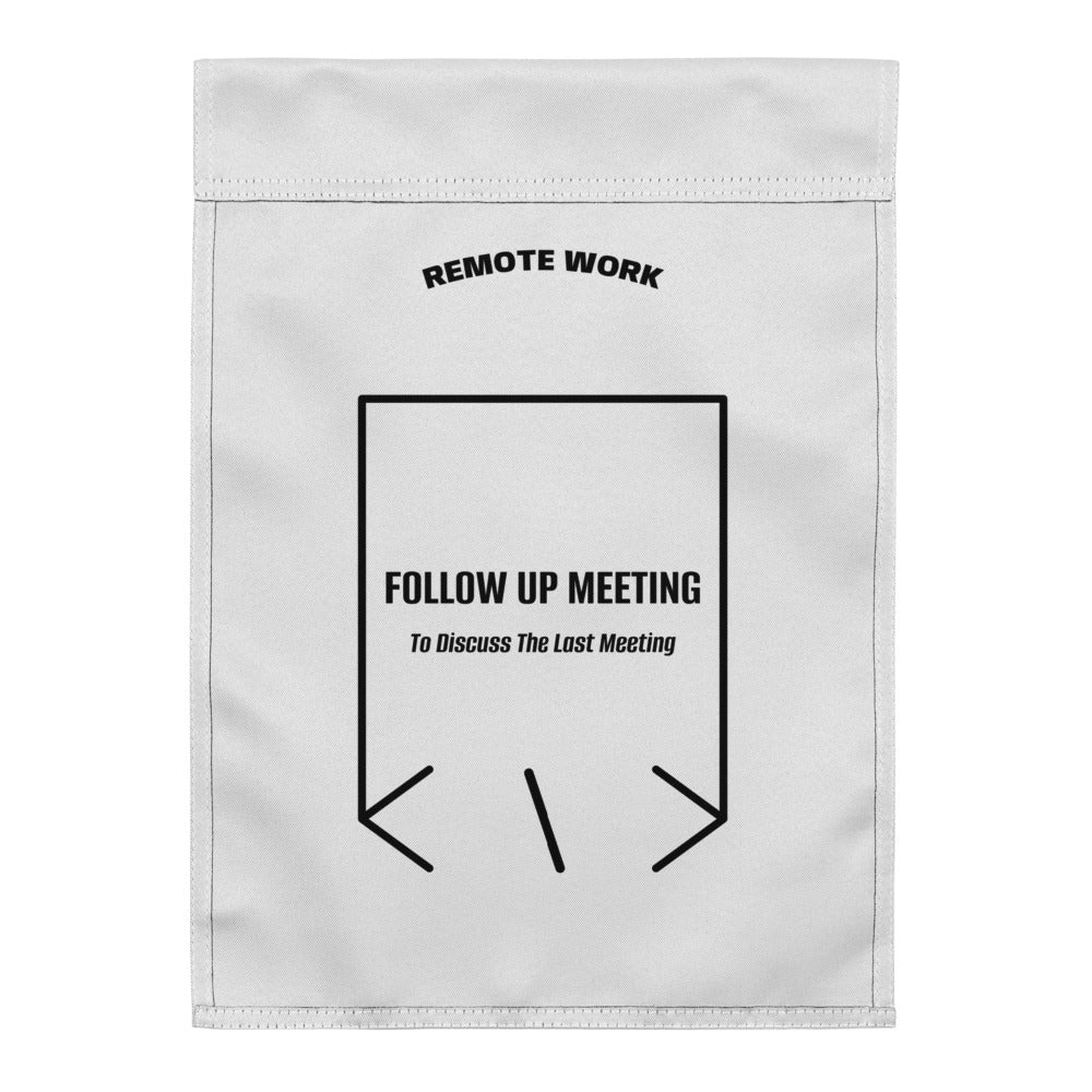Follow Up Meeting — White Black back mockup