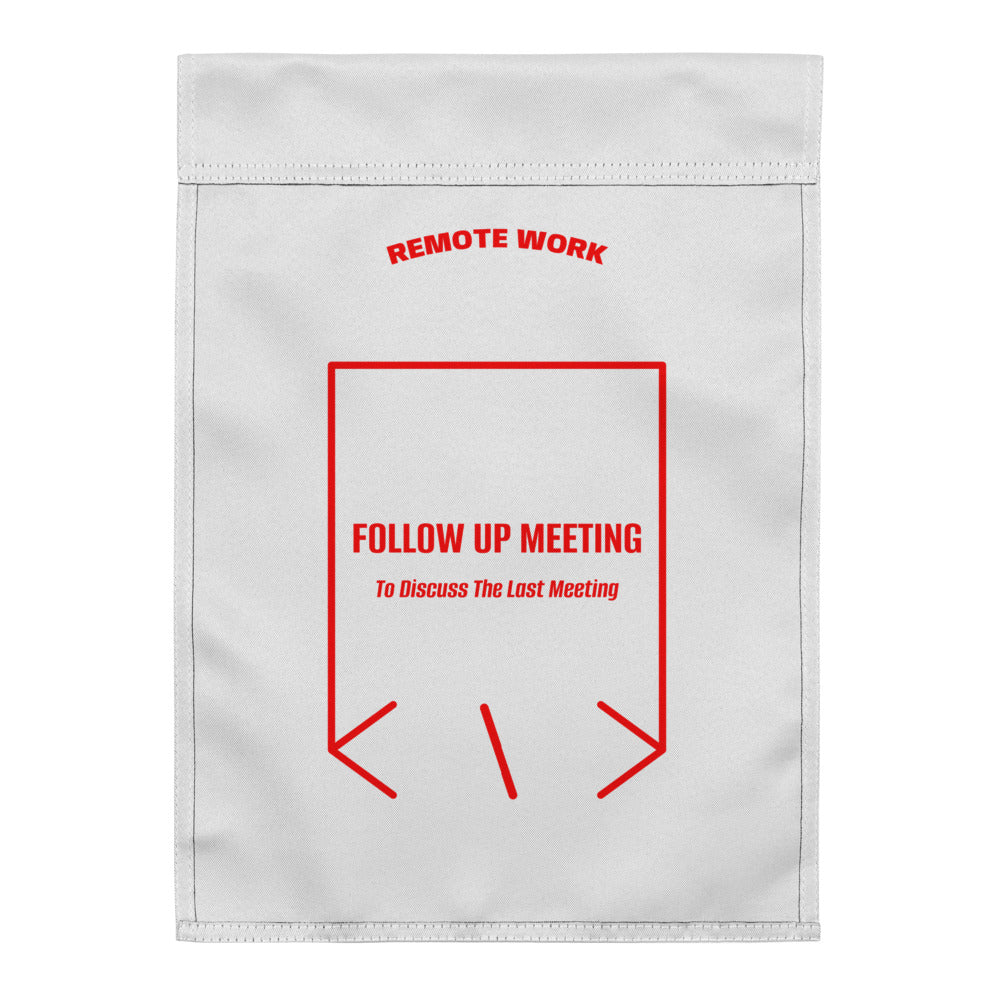 Follow Up Meeting — White Red back mockup
