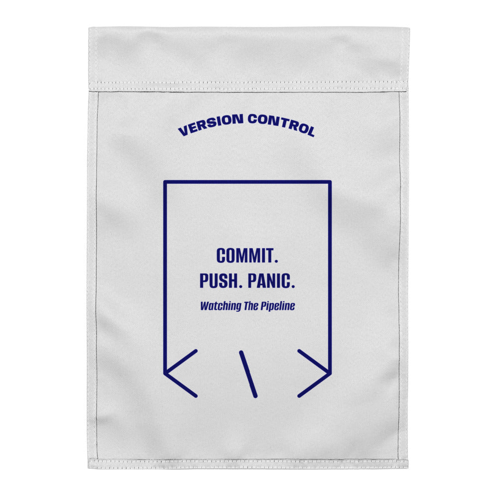 Commit. Push. Panic. — secondary back mockup