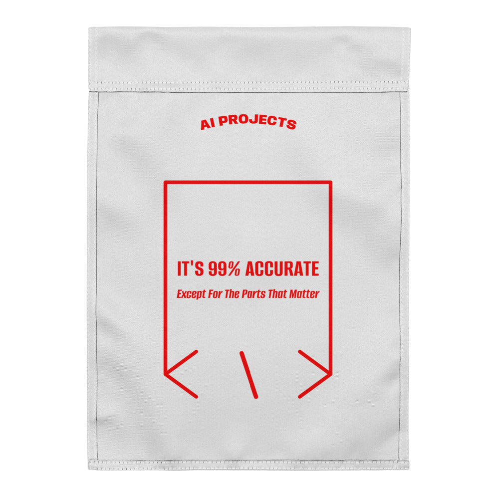 It's 99% Accurate — White Red back mockup