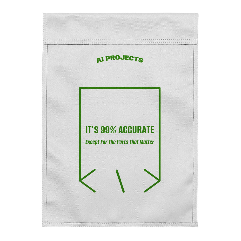 It's 99% Accurate — White Green back mockup