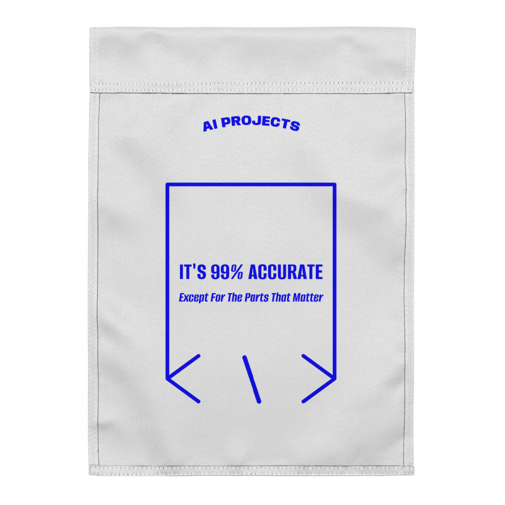 It's 99% Accurate — White Blue back mockup