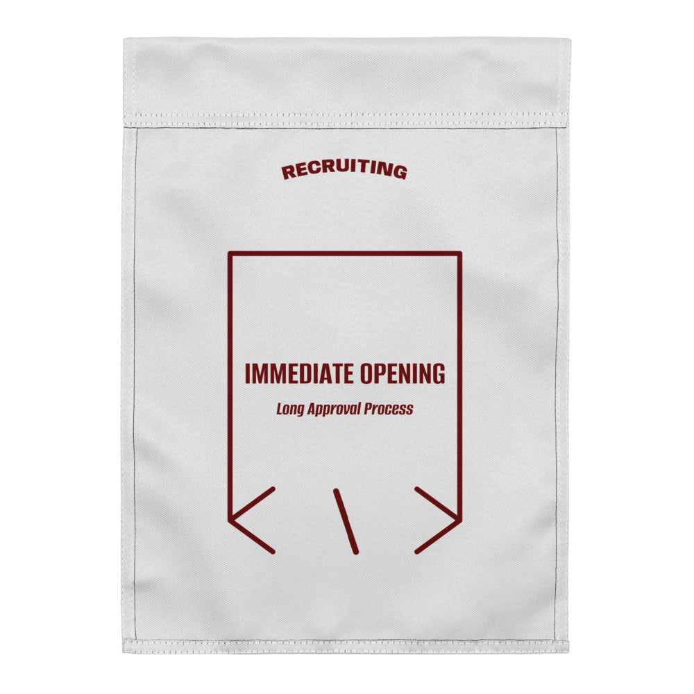 Immediate Opening — White Maroon back mockup