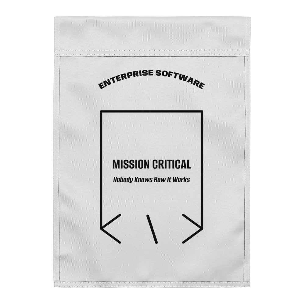 Mission Critical — White Black back mockup