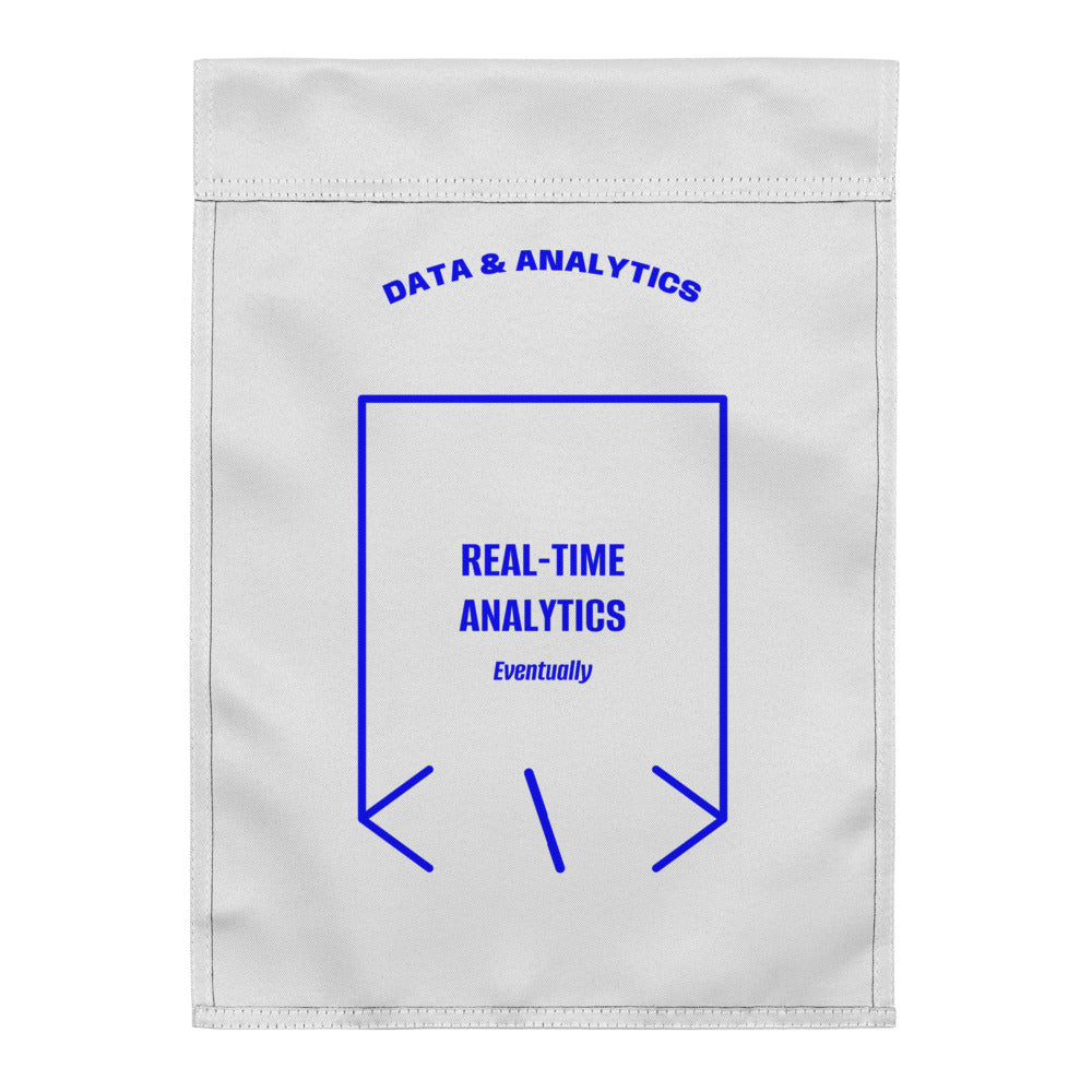 Real-Time Analytics — White Blue back mockup