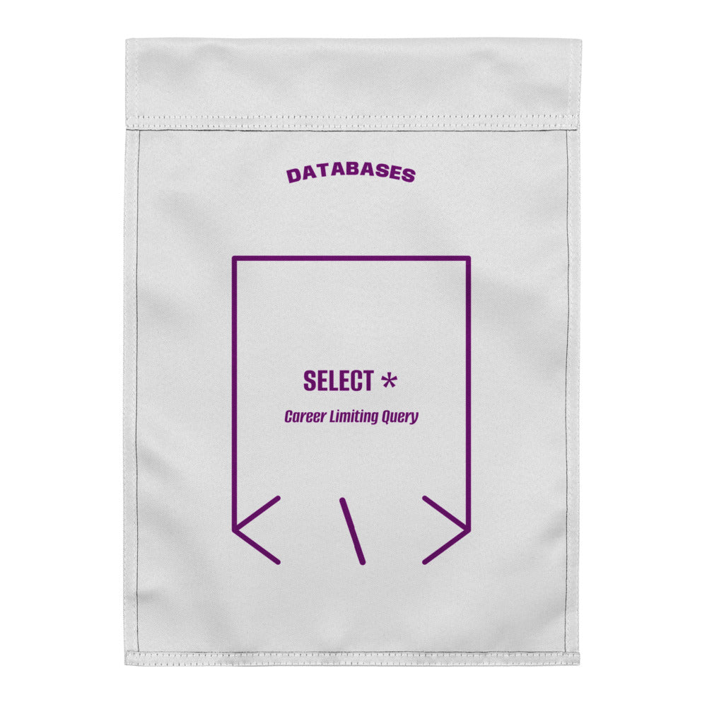SELECT * — White Purple back mockup