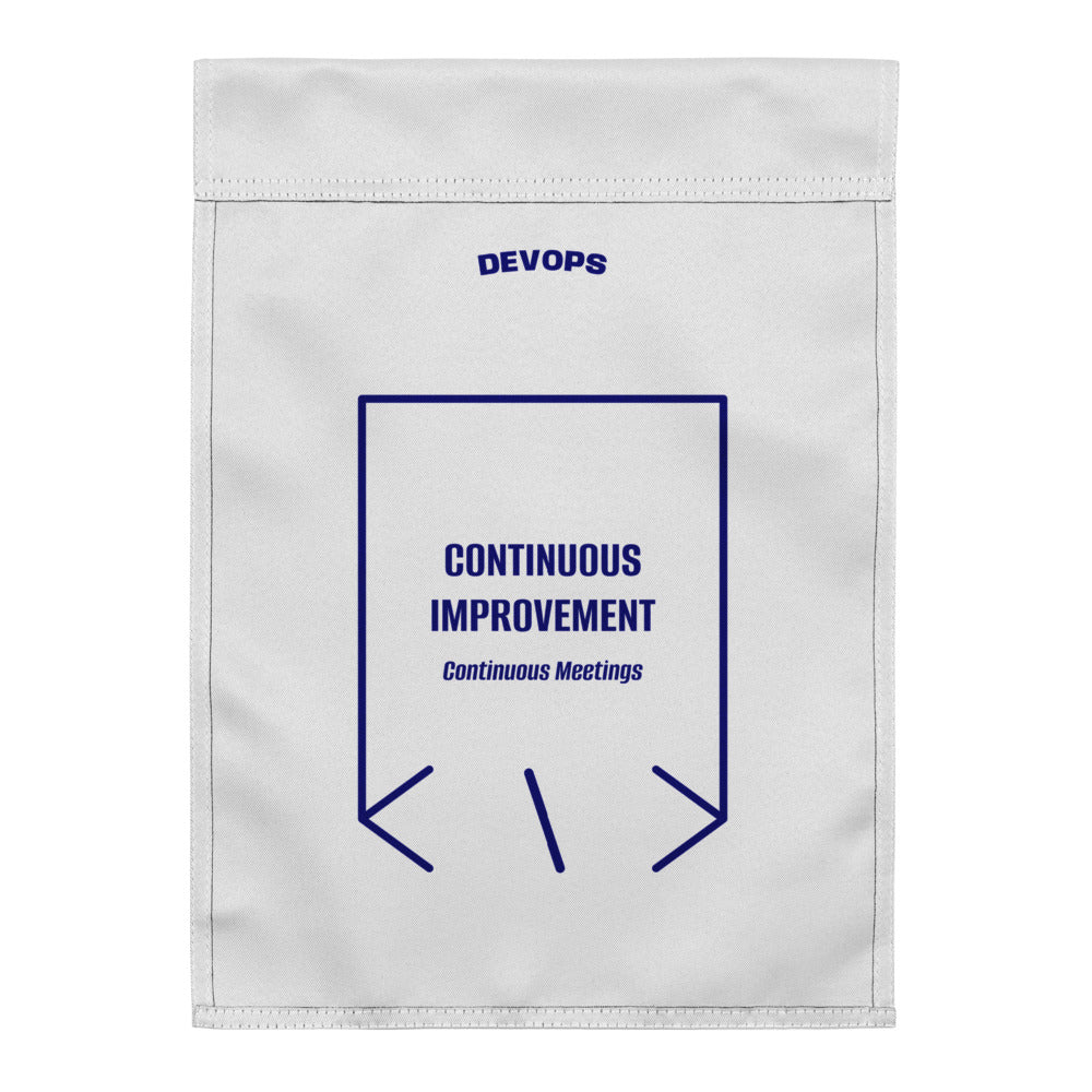 Continuous Improvement — White Navy back mockup