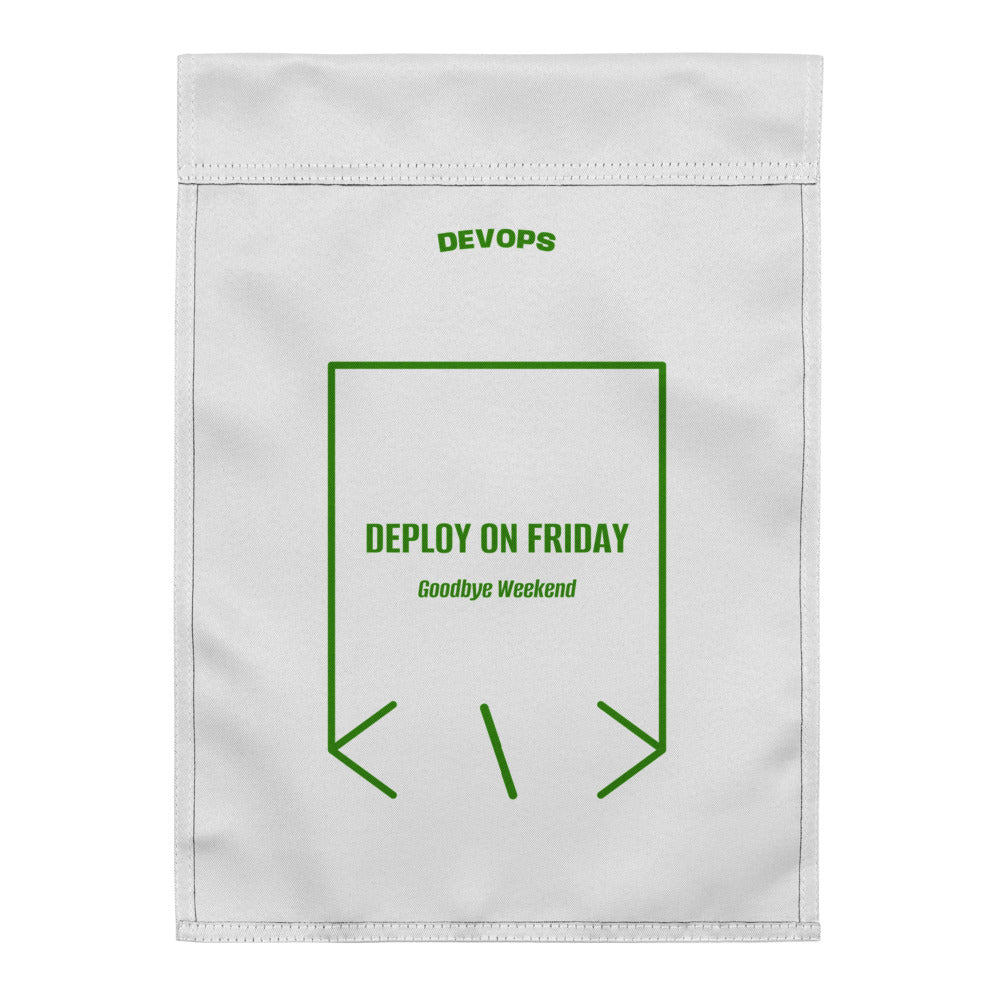 Deploy On Friday — White Green back mockup