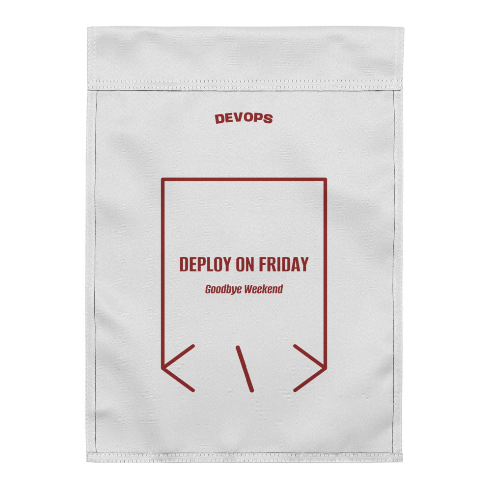 Deploy On Friday — White Brown back mockup