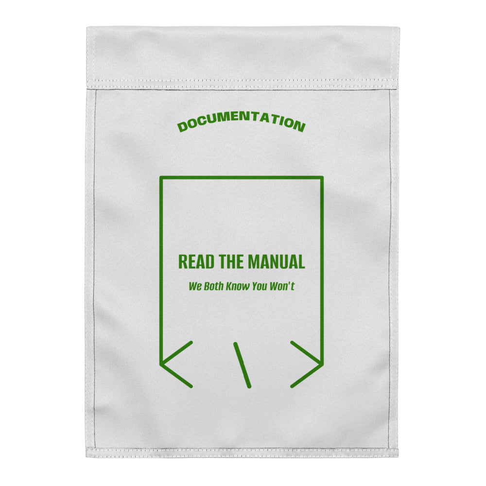 Read The Manual — White Green back mockup