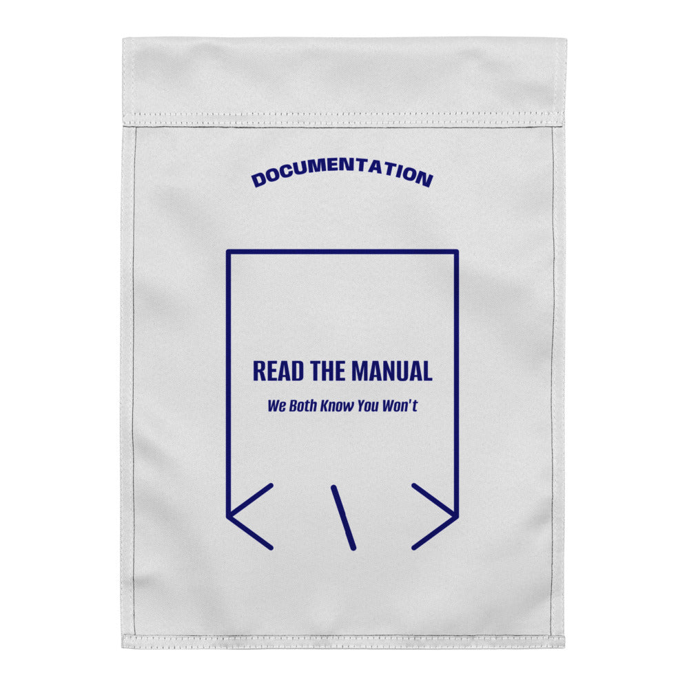 Read The Manual — White Navy back mockup