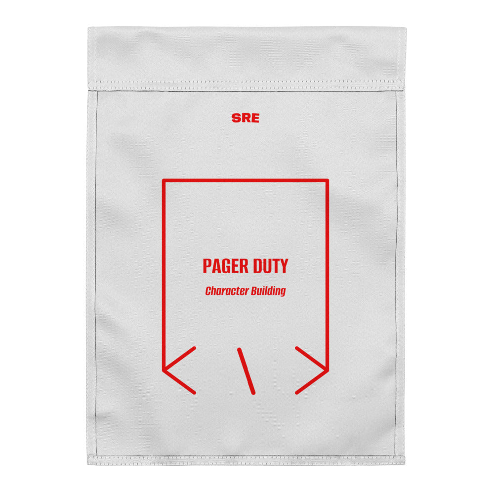 Pager Duty — White Red back mockup