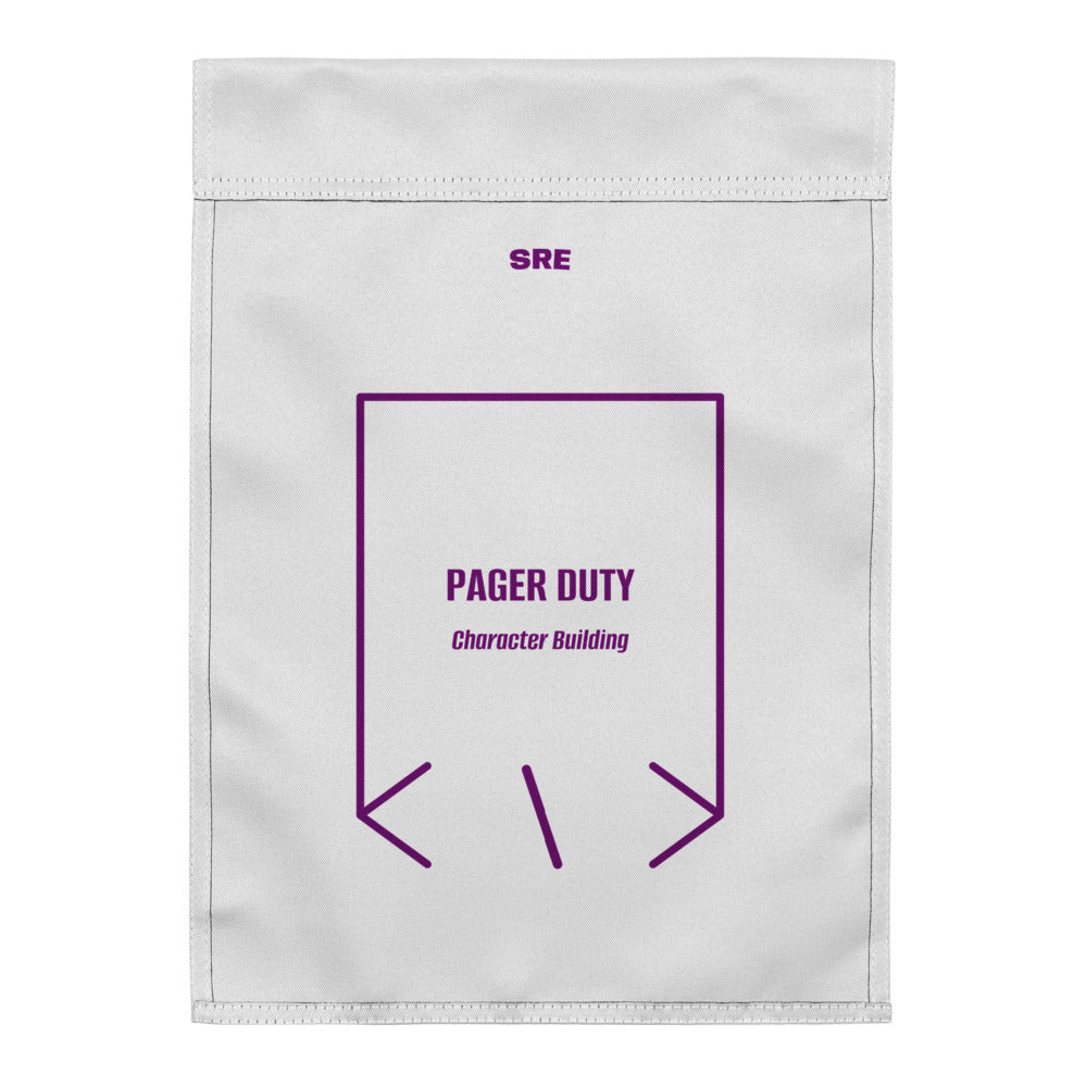 Pager Duty — White Purple back mockup