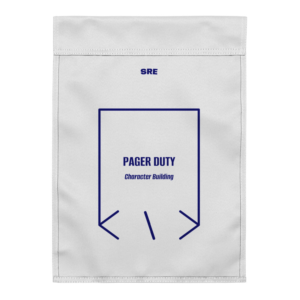 Pager Duty — White Navy back mockup
