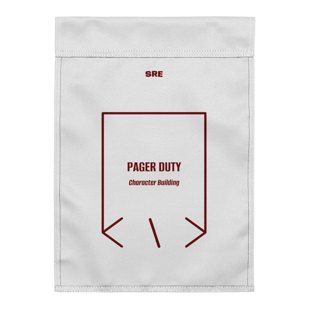 Pager Duty — White Maroon back mockup