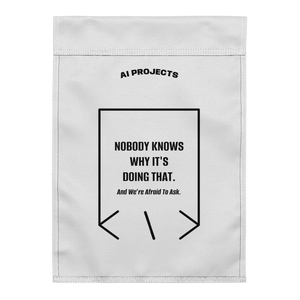 Nobody Knows Why It's Doing That. — White Black back mockup