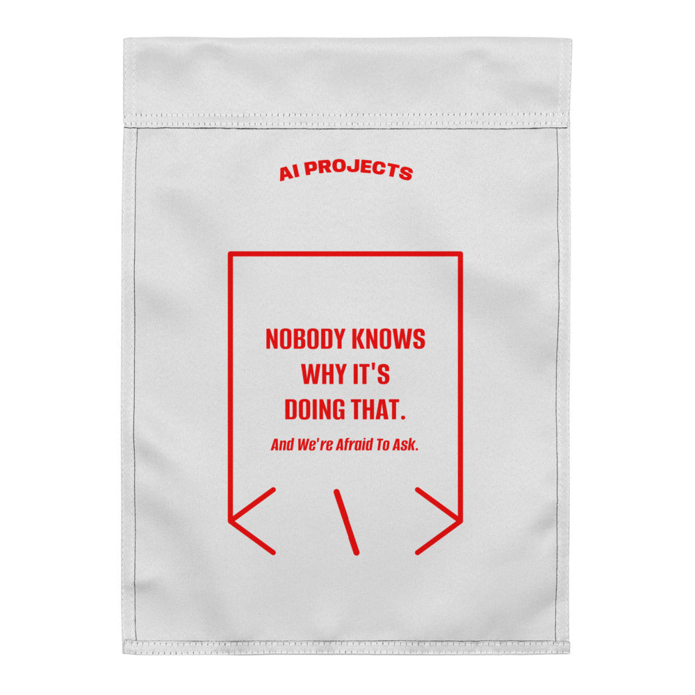 Nobody Knows Why It's Doing That. — White Red back mockup