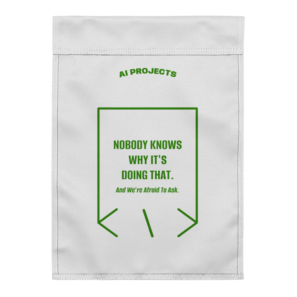 Nobody Knows Why It's Doing That. — White Green back mockup
