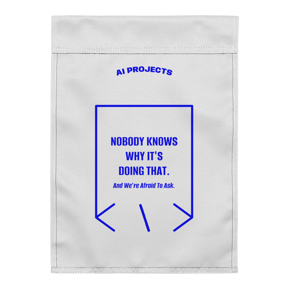 Nobody Knows Why It's Doing That. — White Blue back mockup