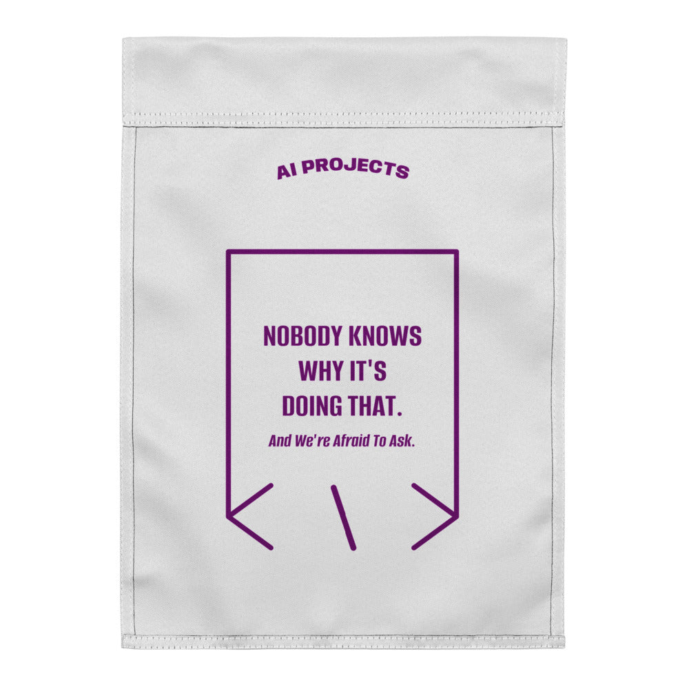 Nobody Knows Why It's Doing That. — White Purple back mockup