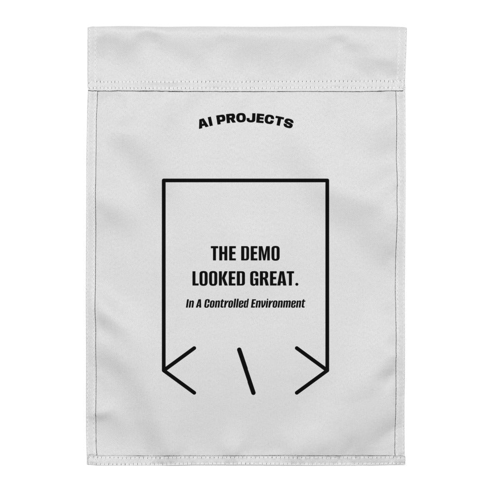 The Demo Looked Great. — White Black back mockup