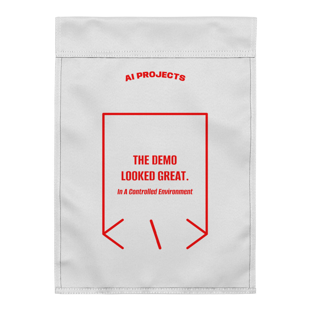 The Demo Looked Great. — White Red back mockup