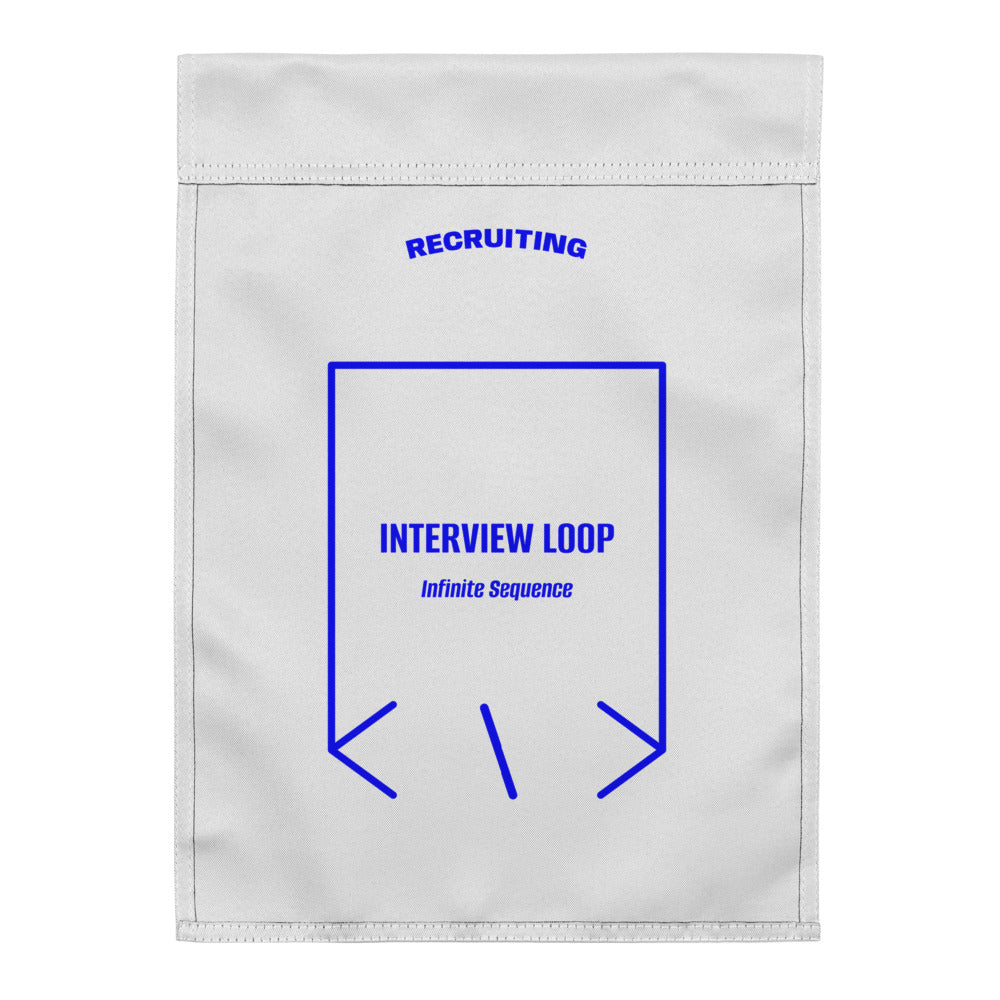 Interview Loop — White Blue back mockup