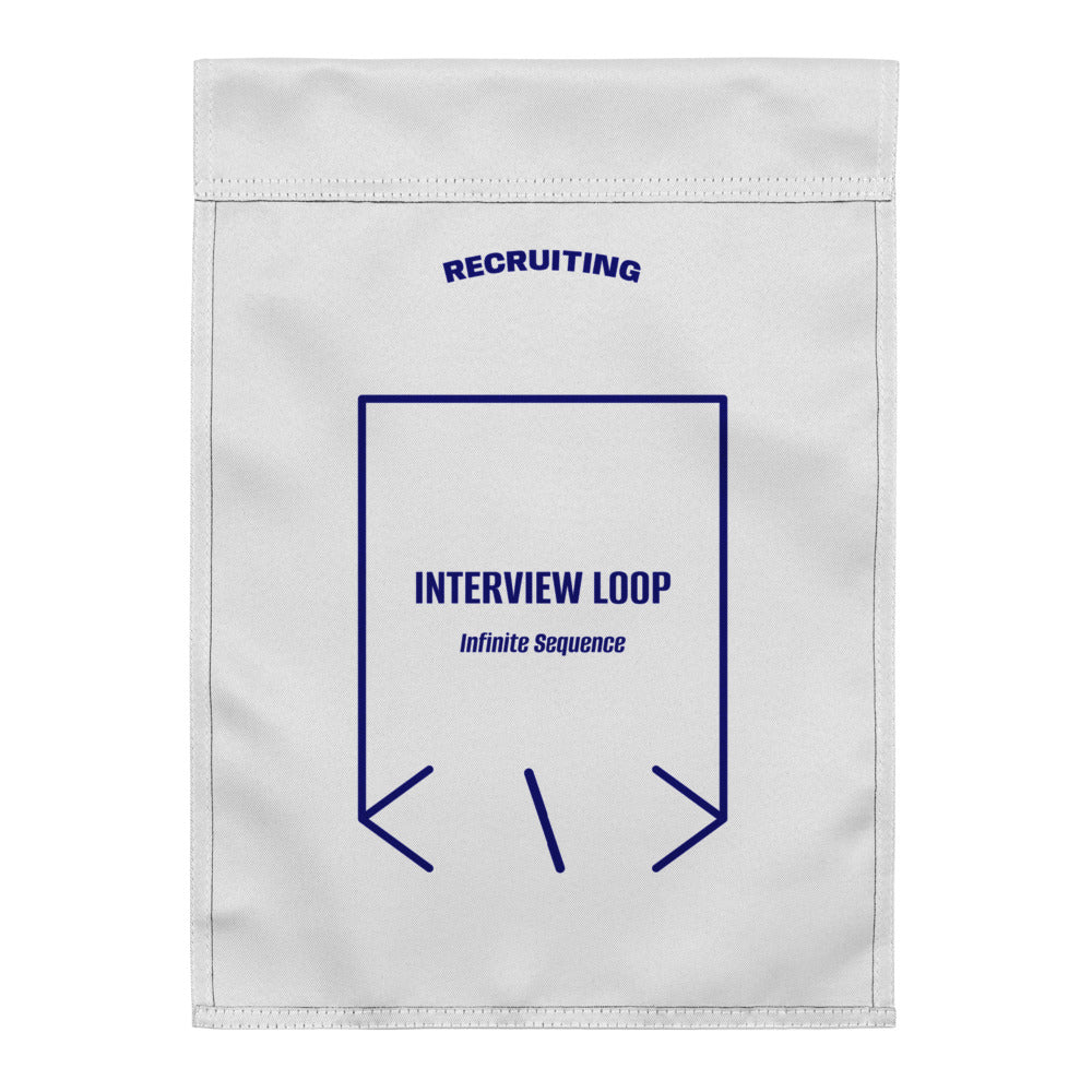 Interview Loop — White Navy back mockup