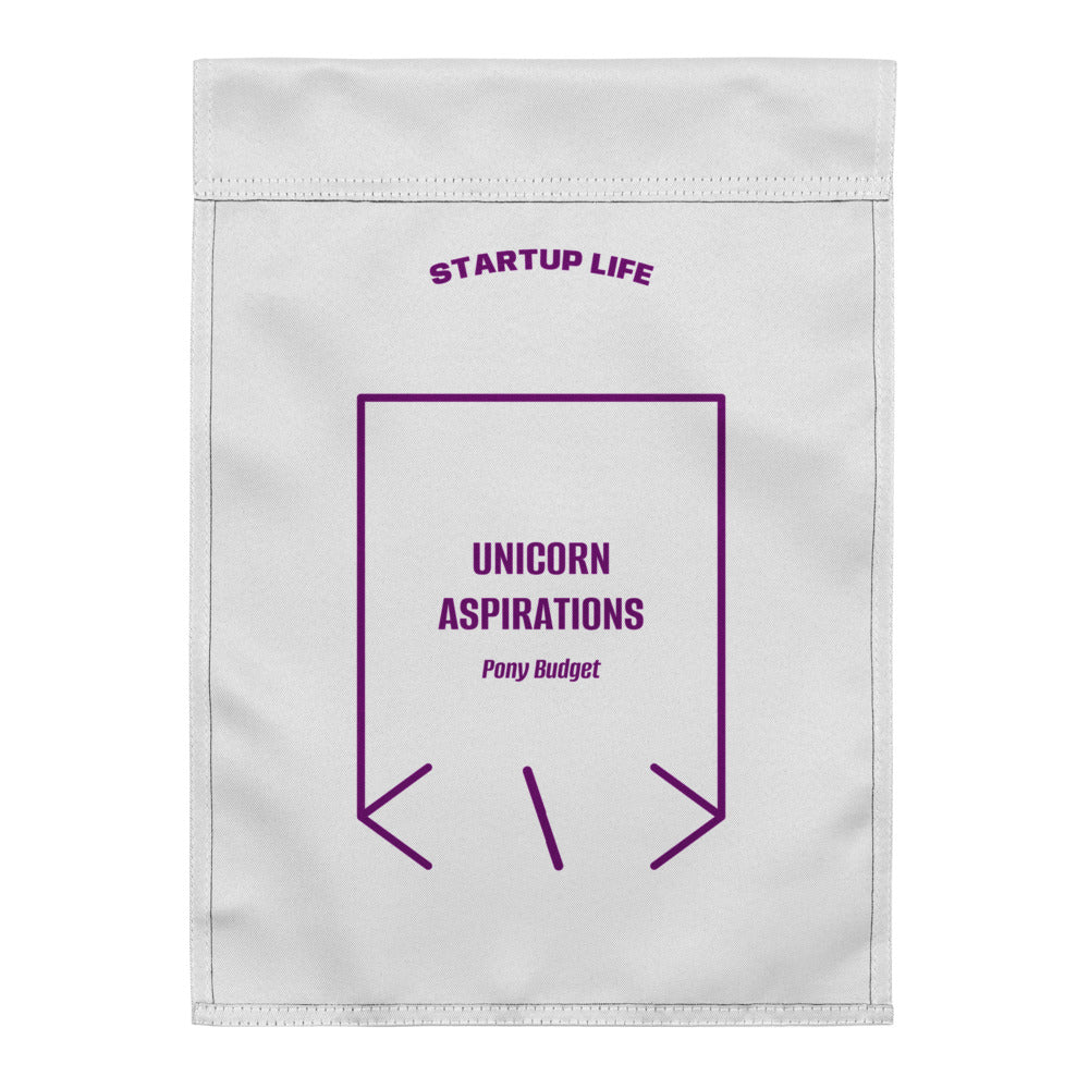 Unicorn Aspirations — White Purple back mockup