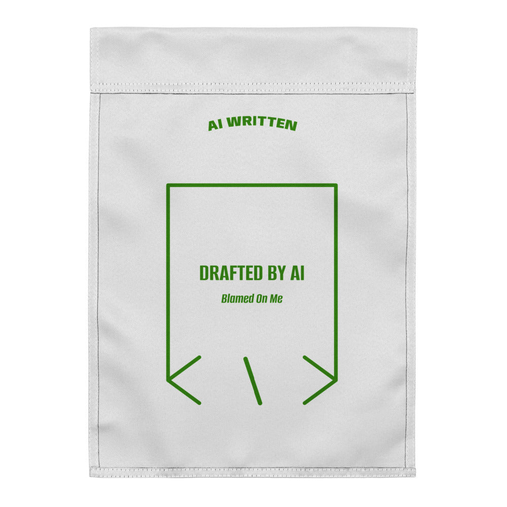 Drafted By AI — White Green back mockup
