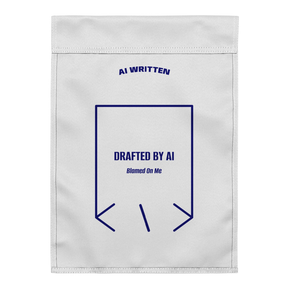 Drafted By AI — White Navy back mockup